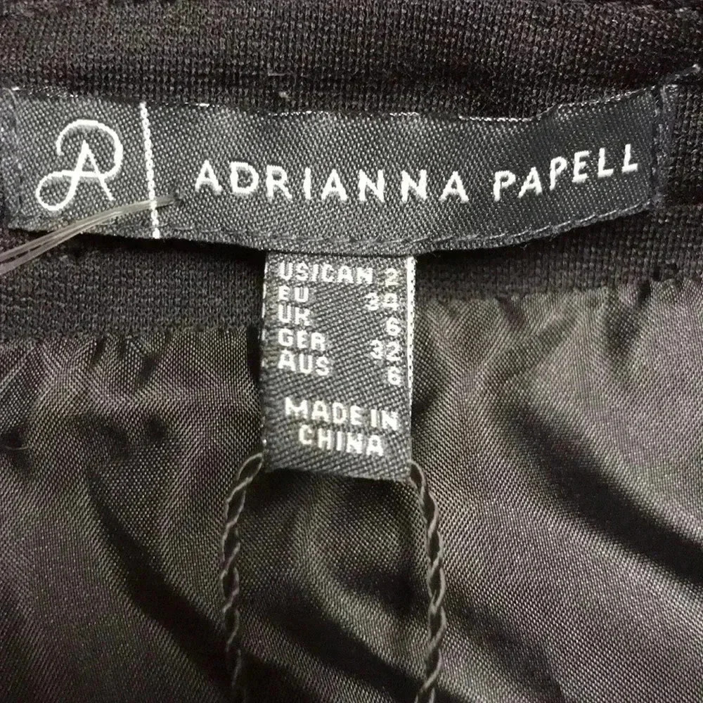 NWT! Adrianna Papell Black Pencil Skirt, Size 2 - Picture 2 of 6